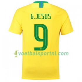 Brazilië G.Gesus 9 Thuis Shirt WK voetbal 2018
